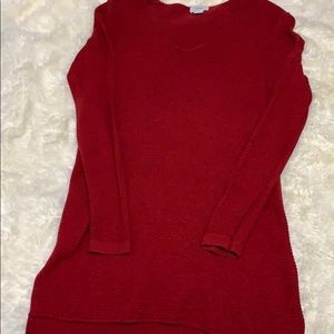 Old Navy textured tunic v-neck sweater